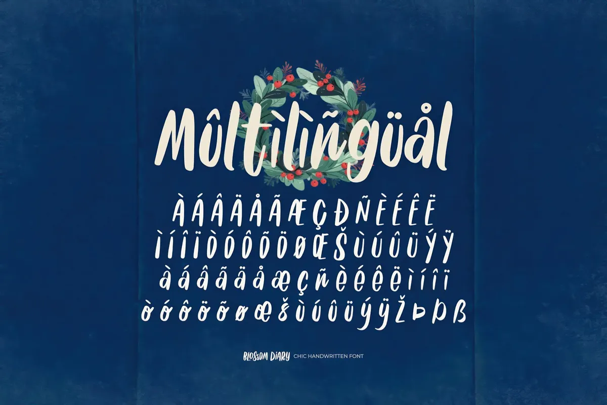 Blossom Diary — Handwritten Font