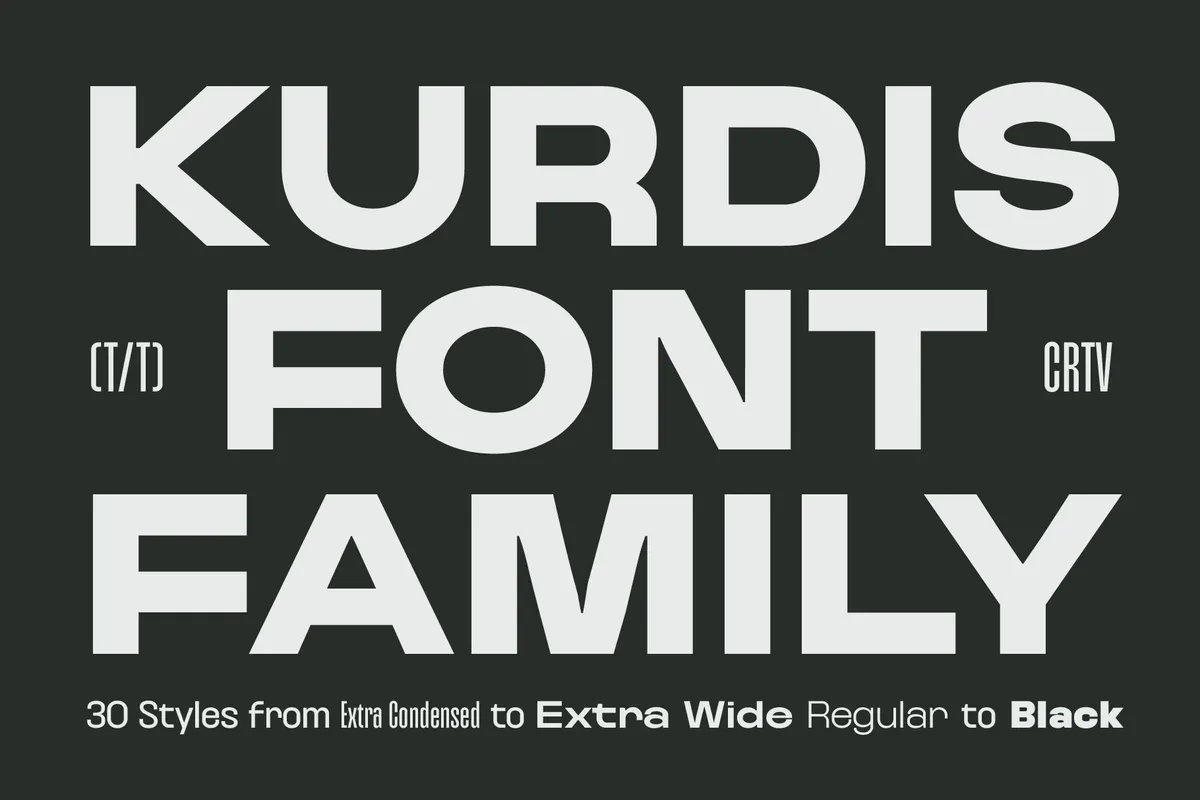 Kurdis - Bold Display Sans Family