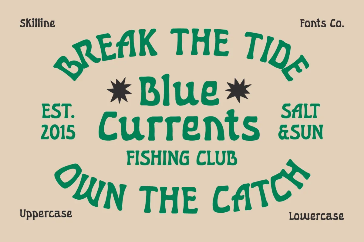 Sunwave - Vintage Surf Display Font
