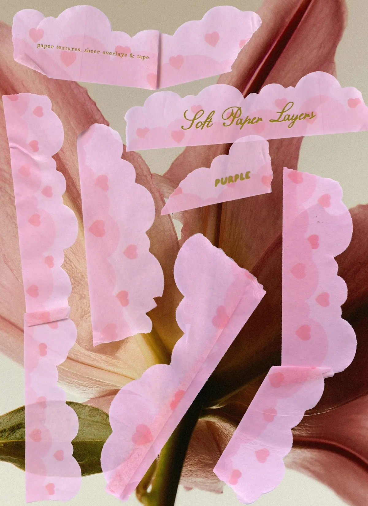 Soft Paper Layers: Textures & Tape