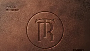 Leather Pressed Logo Mockup