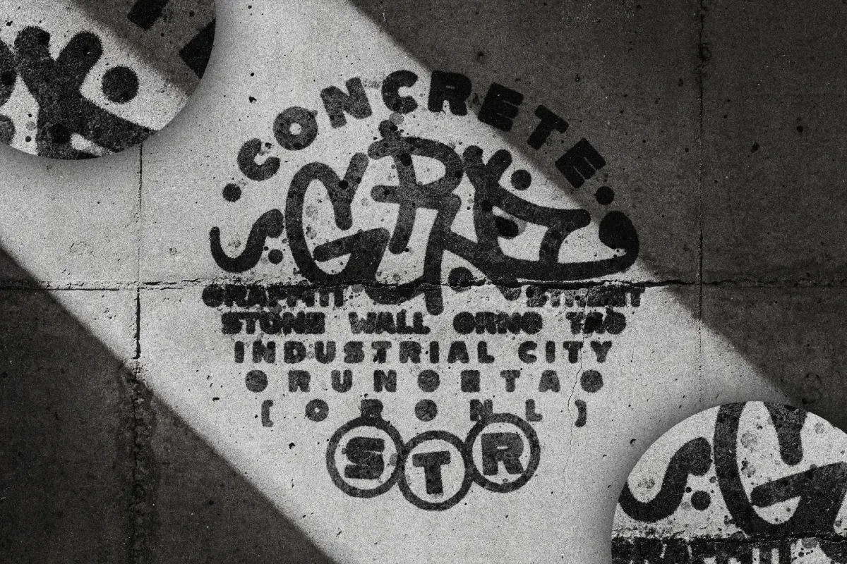 Grunge Street Concrete Text Effect