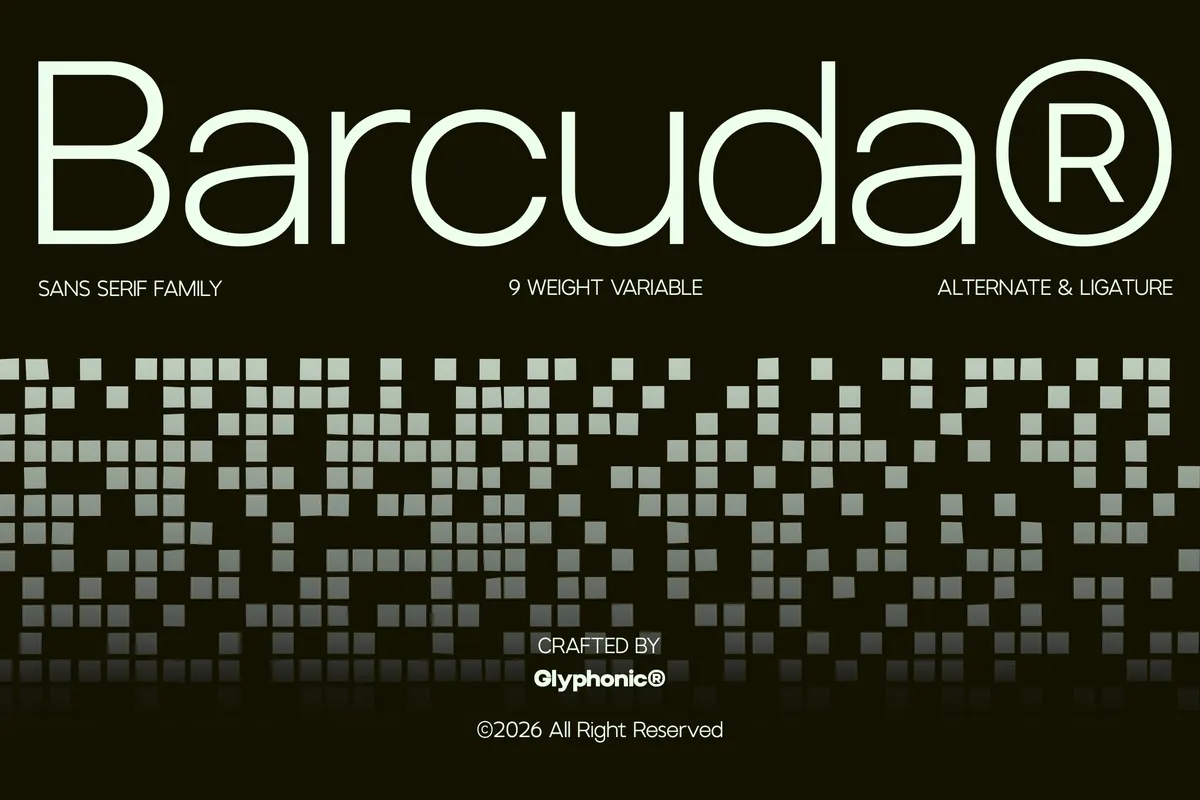 GC Barcuda - Geometric Sans Serif Font