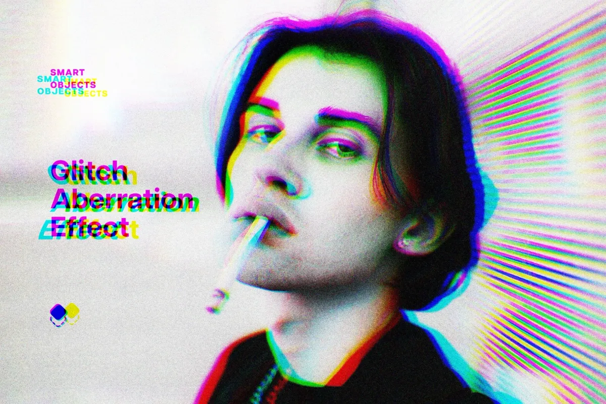 Glitch Aberration Photo Effect