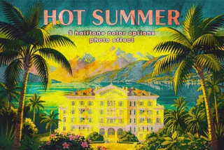 Hot Summer Card Photo Effect