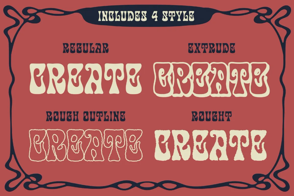 Disco Paradise – Groovy Psychedelic Display Font