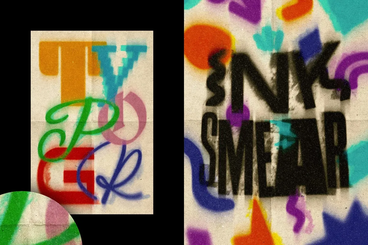 Smeared Craft Ink Text Effect