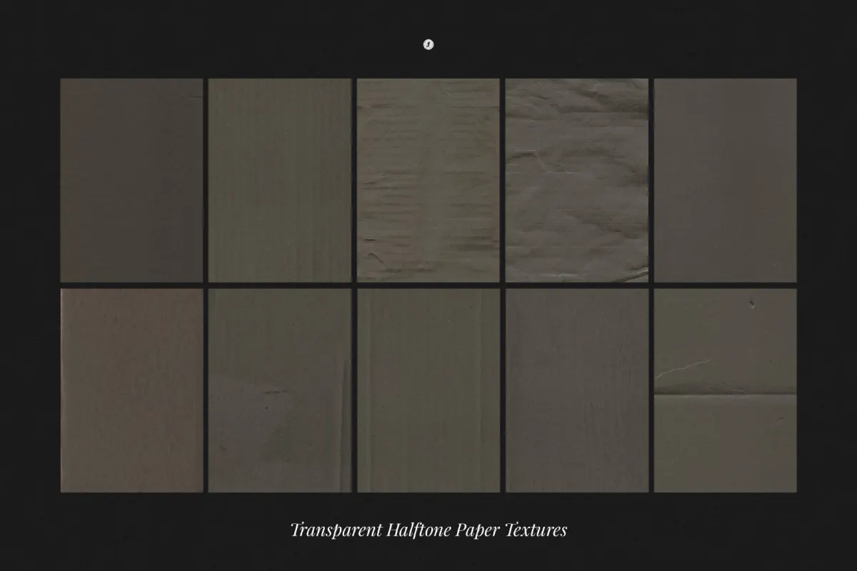 Transparent Halftone Paper Textures Collection