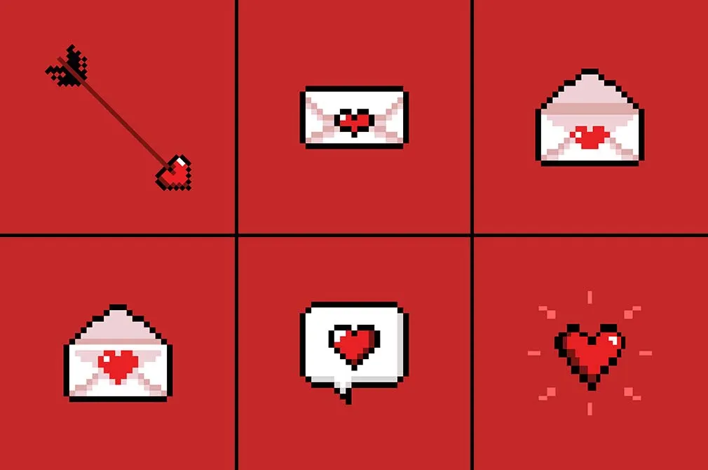 Pixelated Love Illustrations