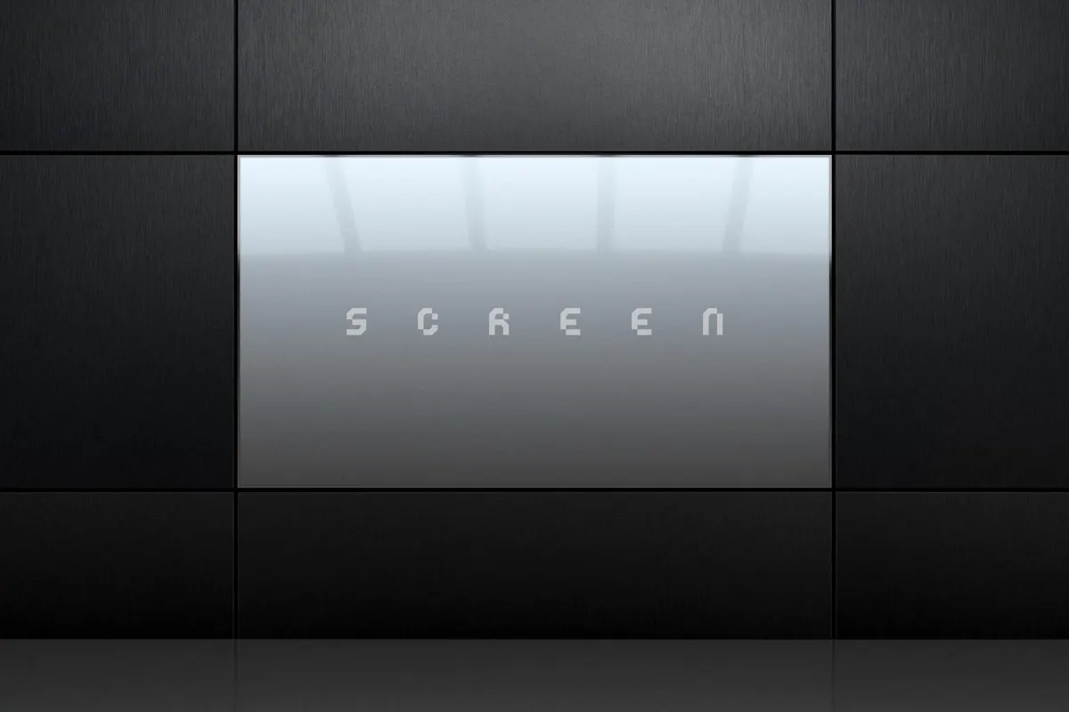 Tile Wall Digital Screen Mockup