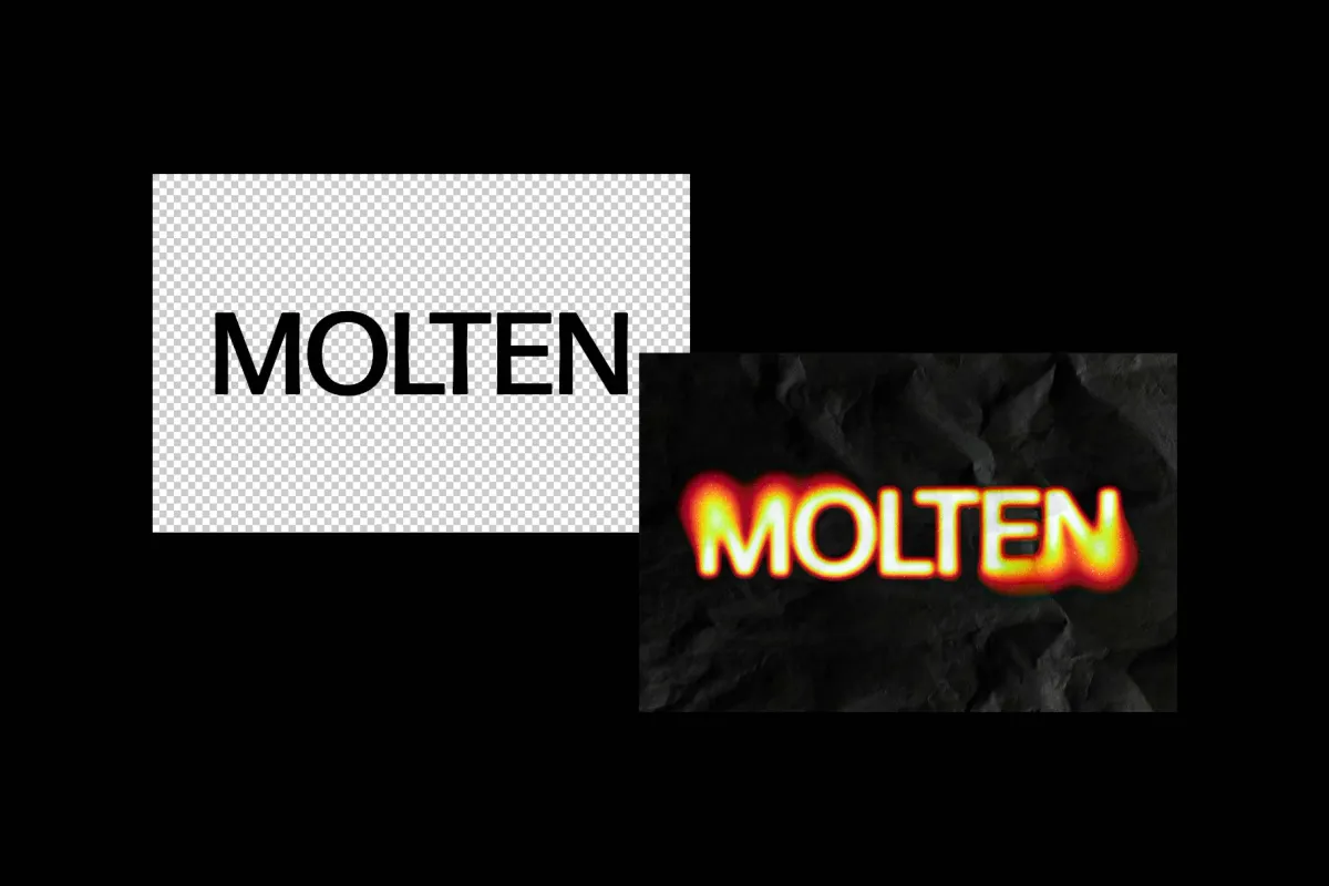 Molten Glow Text Effect