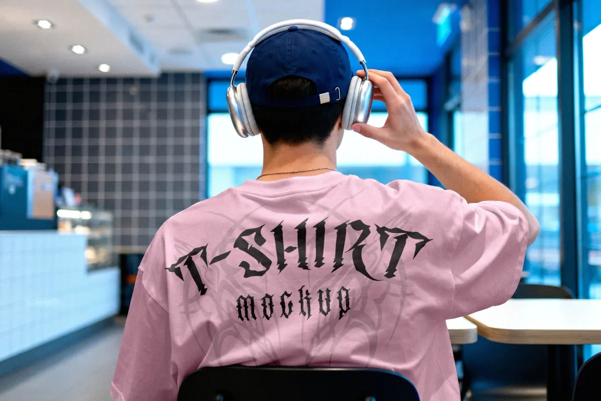 Oversized T-Shirt Mockup Back View