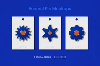 Enamel Pin Logo Mockup