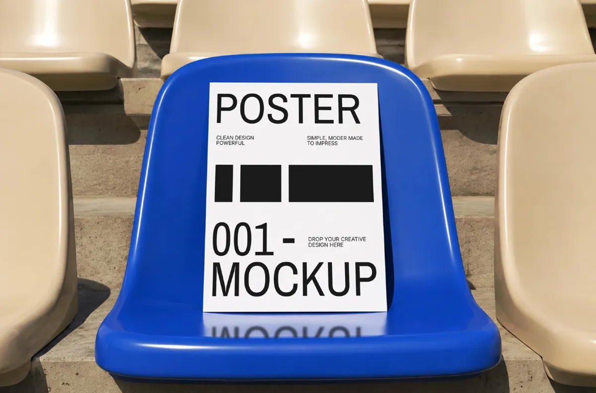 Flyer on Arena Chair Mockup