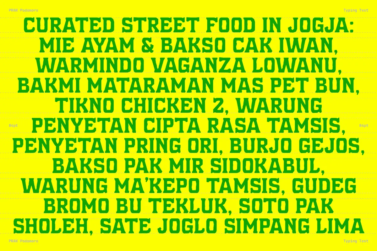 PRAK Podomoro - Hand-Cut Display Font
