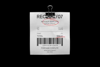 Receipt With Clip Mockup