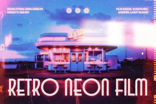 Retro Neon Film Photo Effect