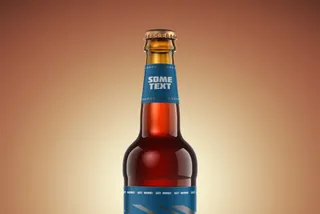 Classic Beer Bottle PSD Mockup