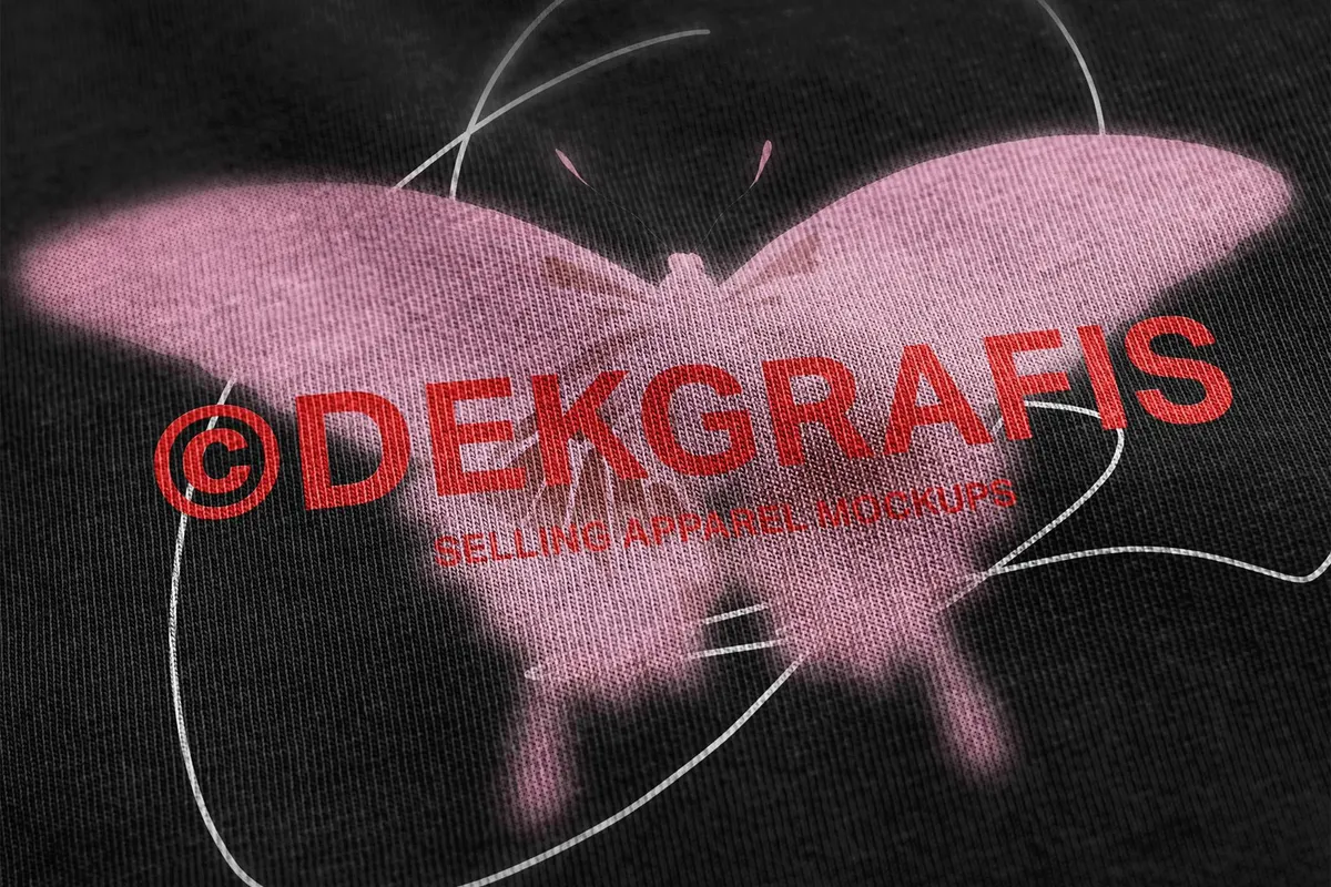 Retro-Washed T-Shirt Fabric Mockup