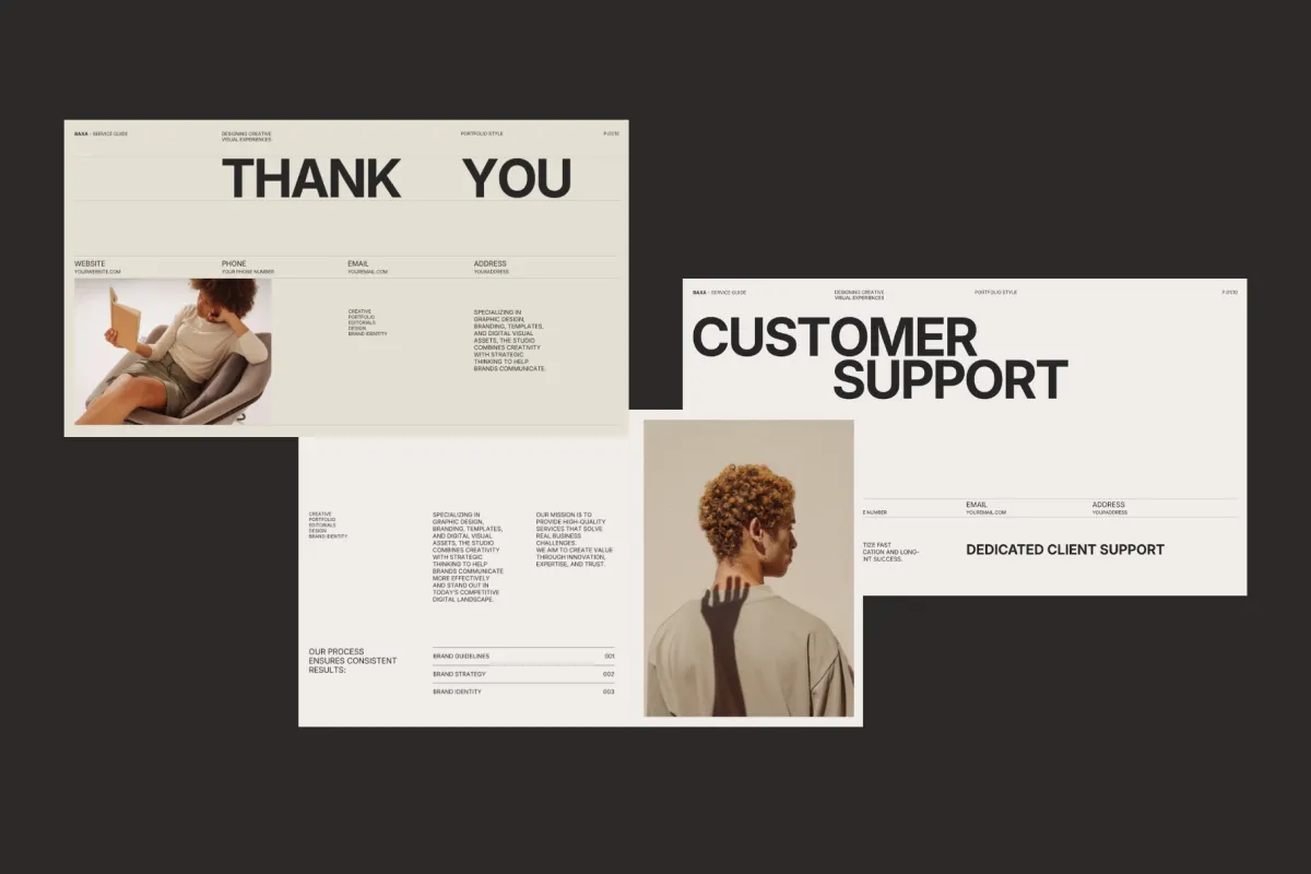 Baxa - Service Guide Presentation Template Pack