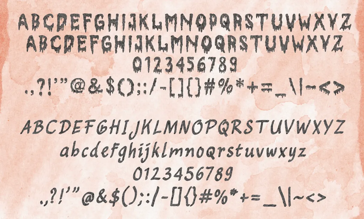 Blood Face - Hand Drawn Creepy Display Font