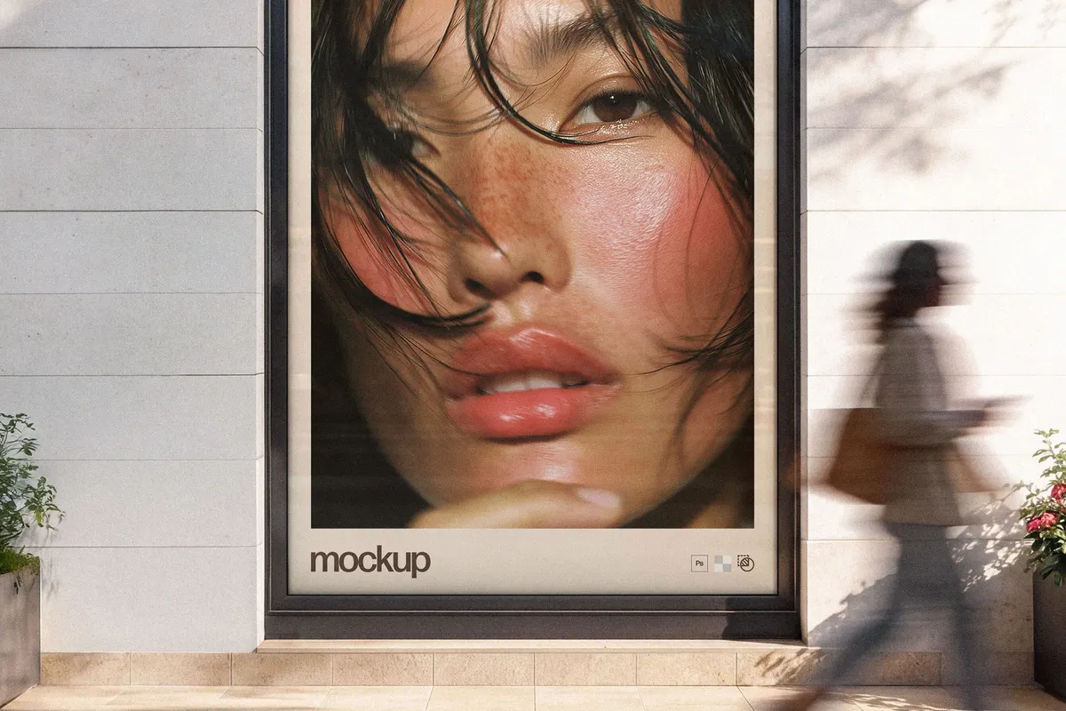 Storefront Window Poster Mockup