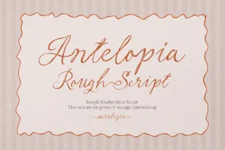 Antelopia - Rough Handwritten Script