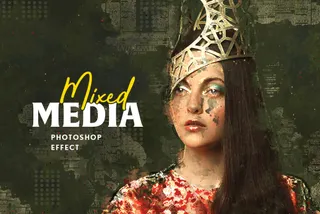 Mixed Media Photoshop Effect