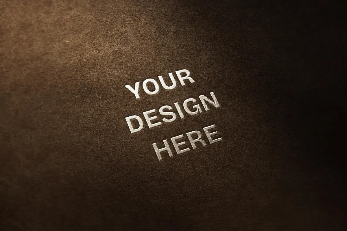 Paper Foil Logo Mockup