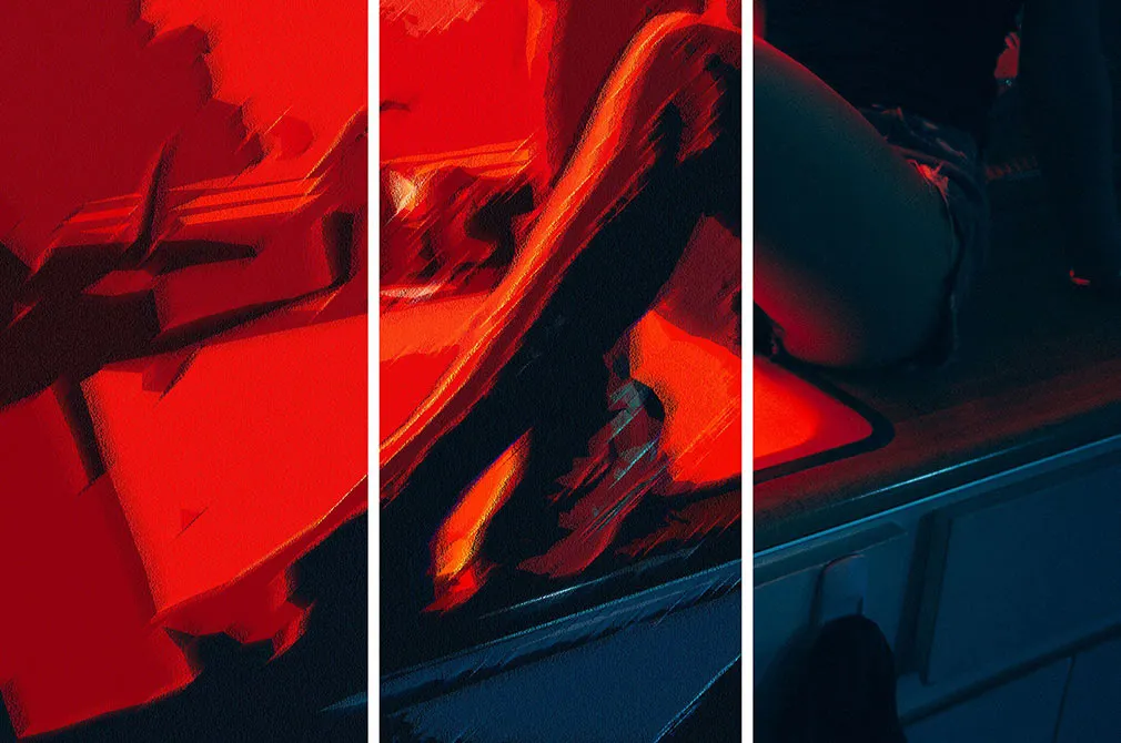 Scraped Painting Photo Effect