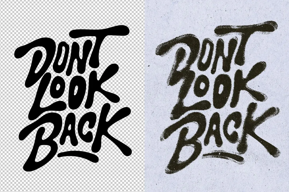 Mess Printed Text & Logo Effect