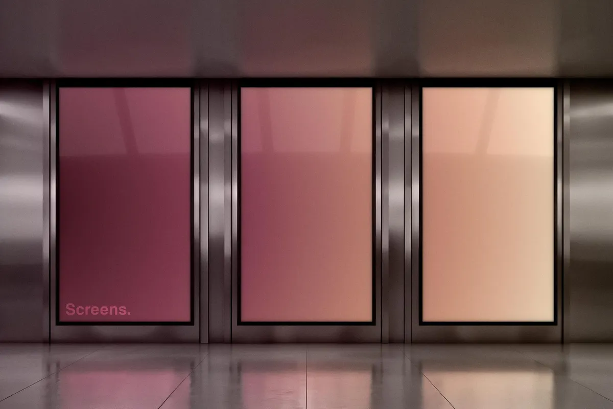 Industrial 16:9 Screens Mockup