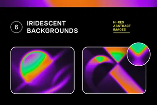 Abstract Iridescent Geometric Backgrounds