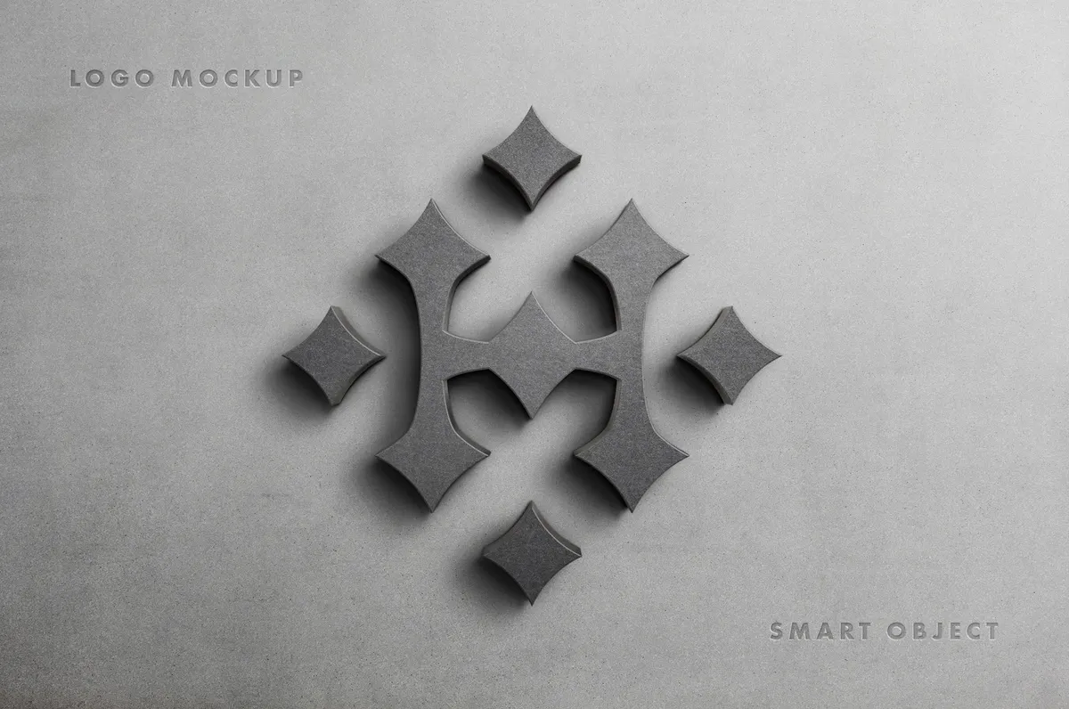Stone Sign Logo Mockup