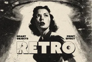 Retro Grunge Print Effect