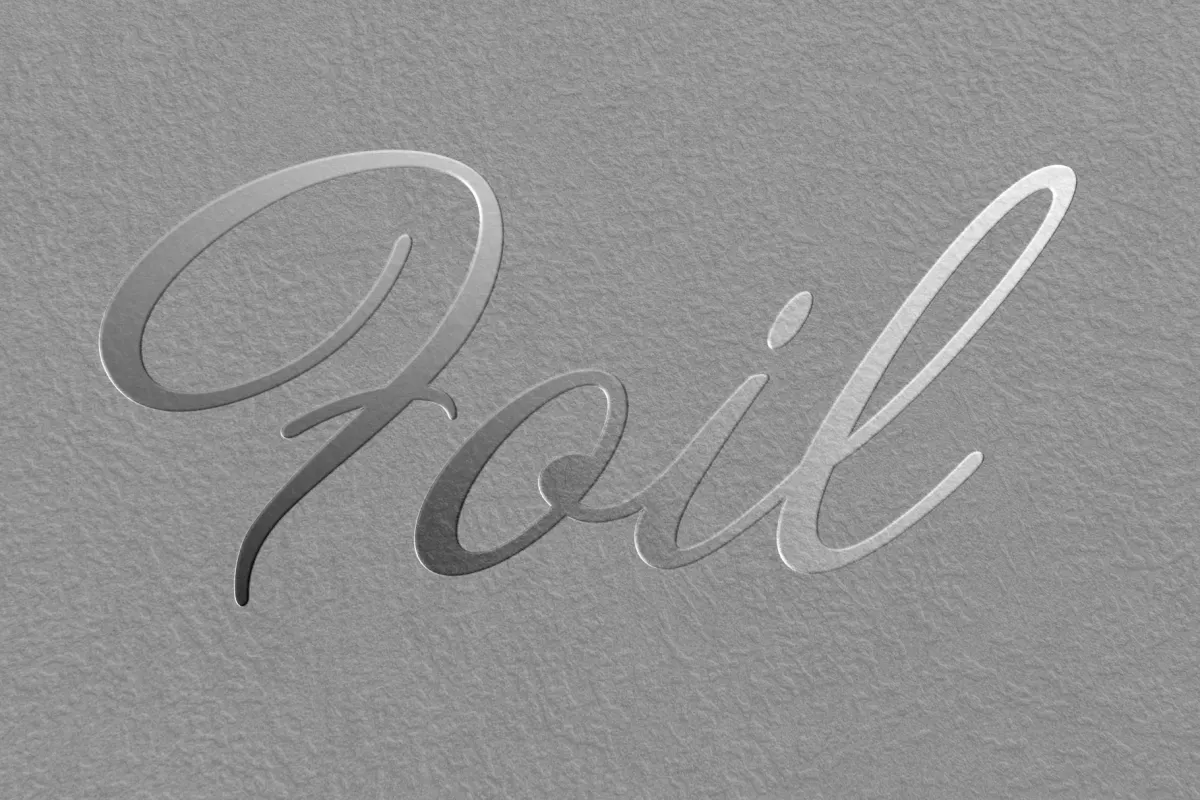 Silver Foil Mockup