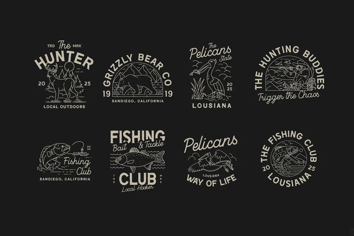 Hunting and Fishing Illustrations