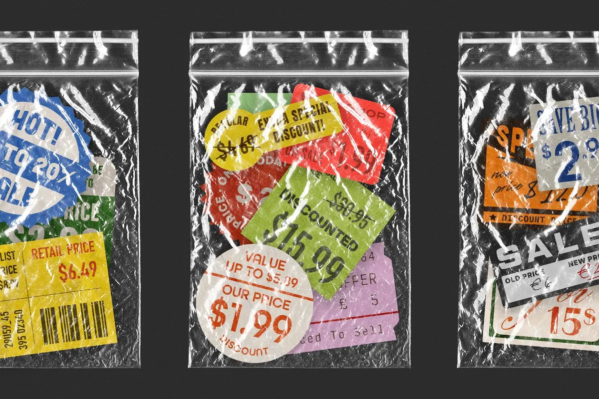 Crumpled Ziplock Plastic Bags