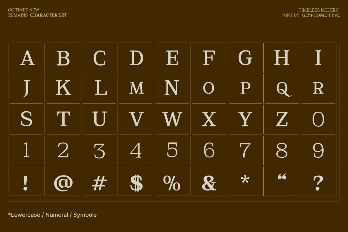 GC New Times Remain - Modern Serif Font