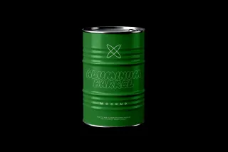 Aluminum Barrel Mockup