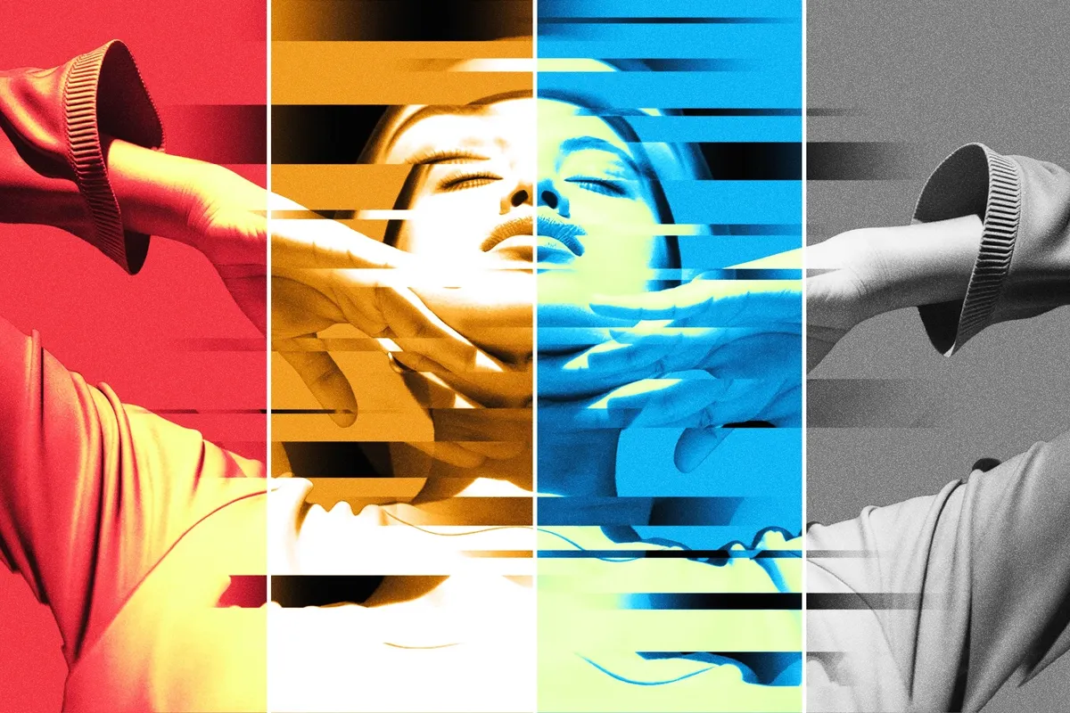 Glitch Distort Photo Effect