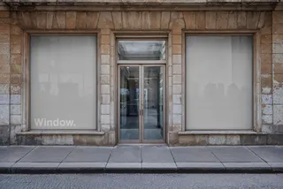 Stone Facade Storefront Mockup