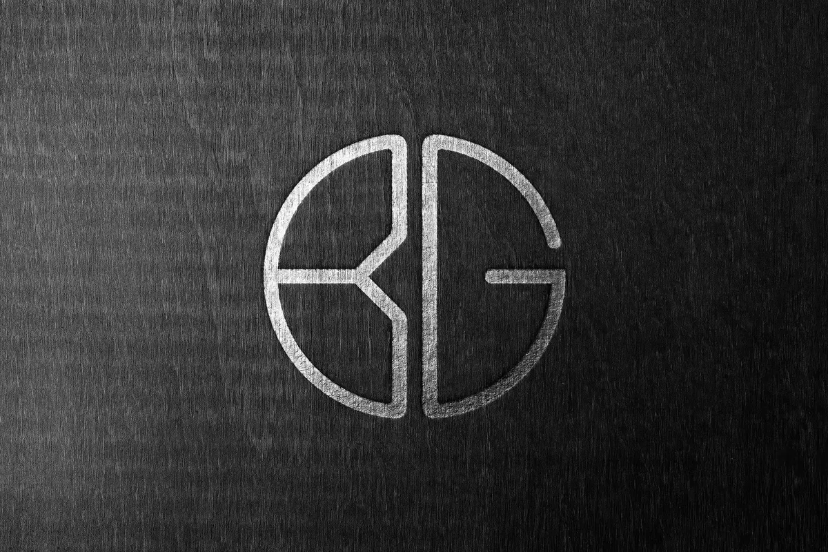 Black Wood Logo Mockup