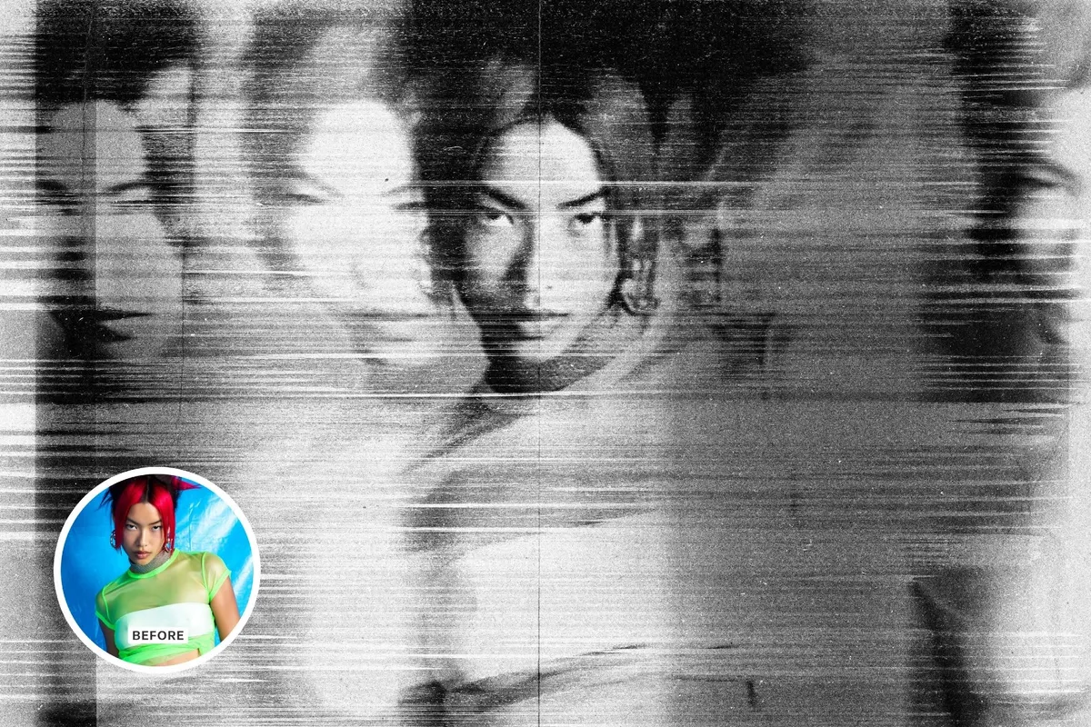 Glitched Scanner Photo Effect