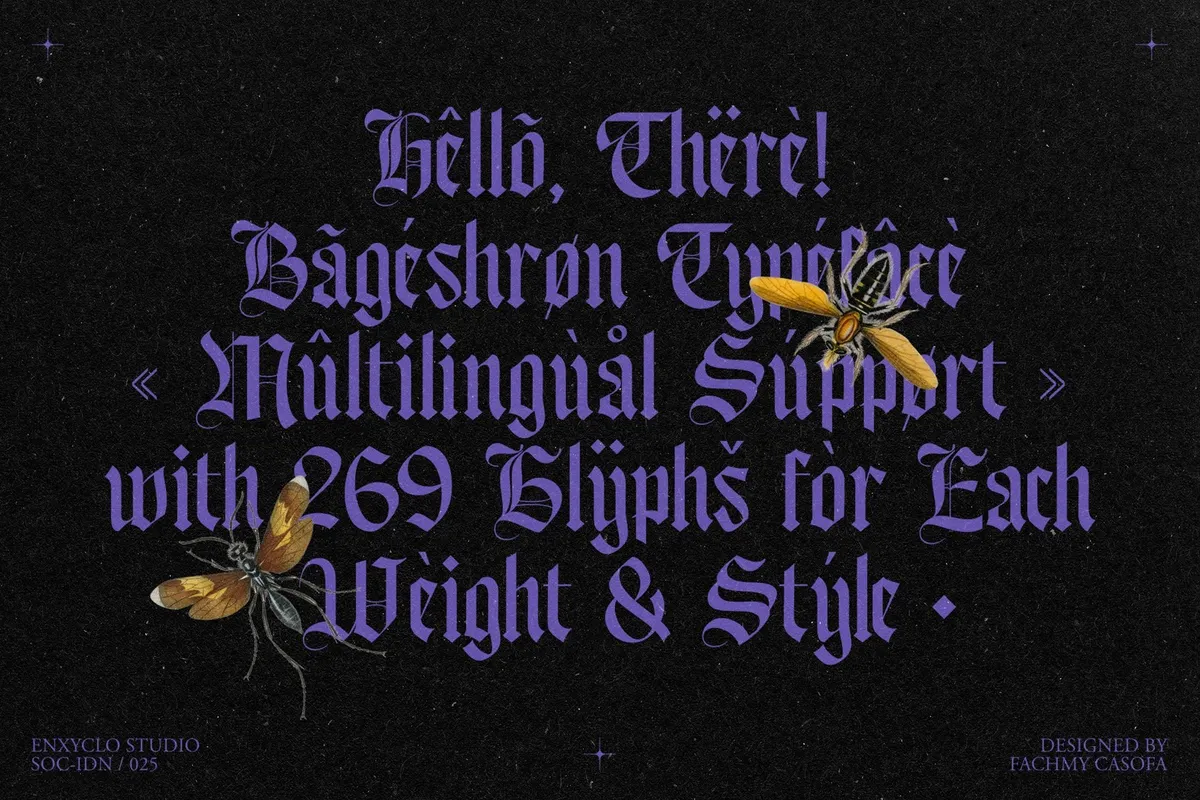 Bageshron Blackletter Font Family
