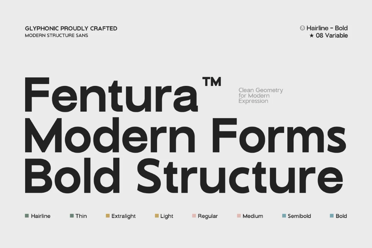 GC Fentura – Geometric Sans Serif Font