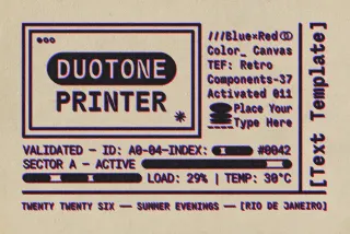 Duotone Printer Text Effect