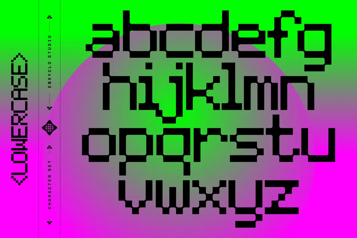Roxbyte - Futuristic Pixel Font