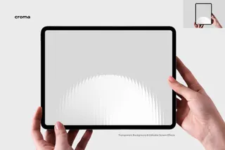 Holding iPad Pro Mockup