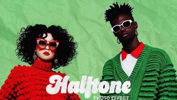 Magazine Halftone  Photo Effect